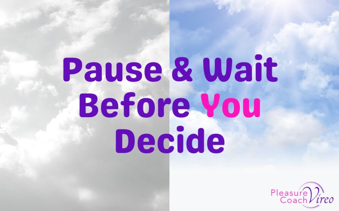 Pause & Wait Before You Decide